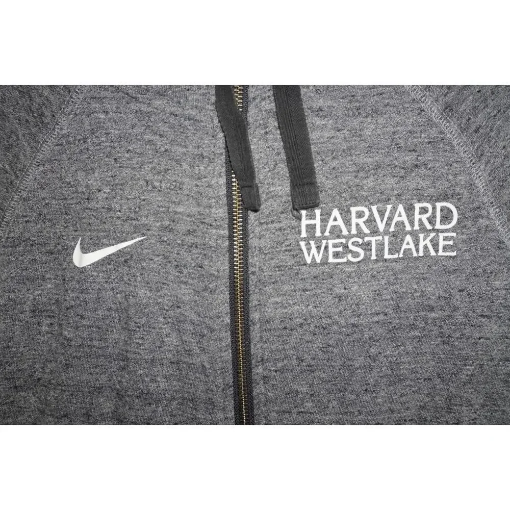 Nike Harvard Westlake Full Zip Hoodie Gray Women XS Athletic Sweatshirt